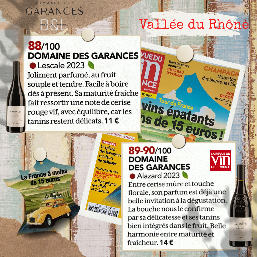 Nos cuvées mises en lumières par la Revue du Vin de France